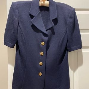 navy blue st. john’s jacket